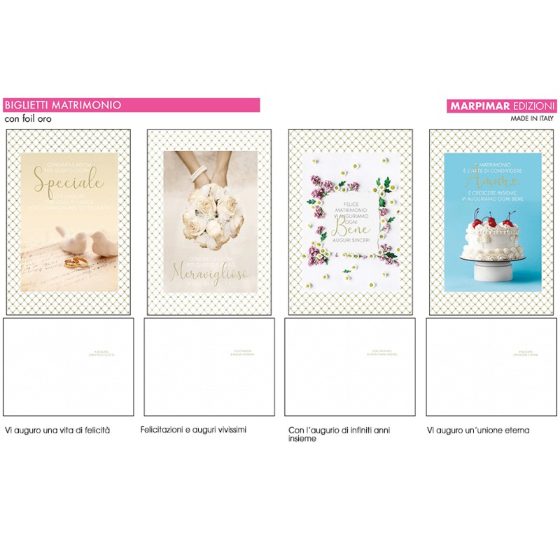 Marpimar ALOE22/12 - Biglietti Matrimonio Conf.12 pz