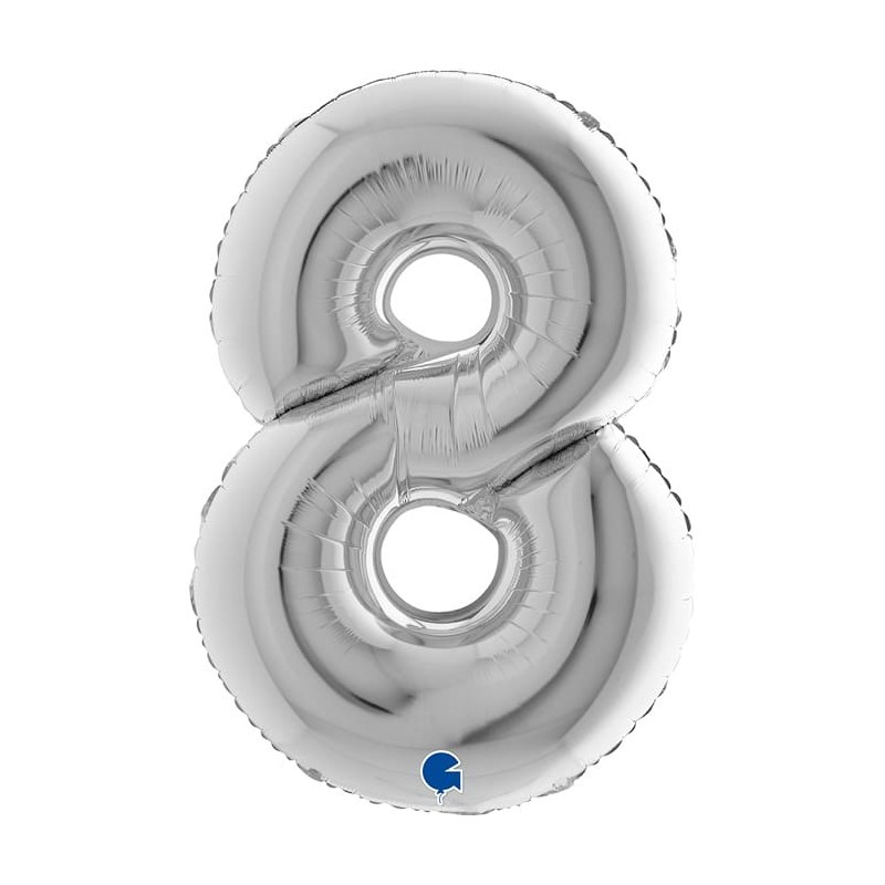 Ciao W33348 - Palloncino Silver 100cm N.8