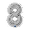 Ciao W33348 - Palloncino Silver 100cm N.8