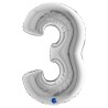 Ciao W33343 - Palloncino Silver 100cm N.3