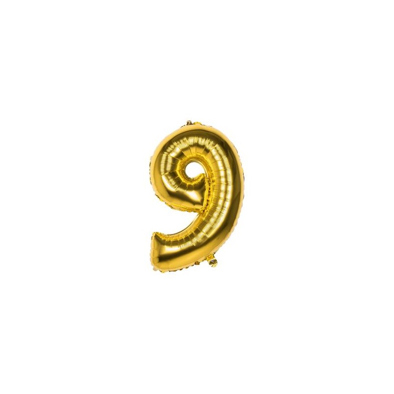 Ciao 23709 - Palloncino Oro 86 cm N.9