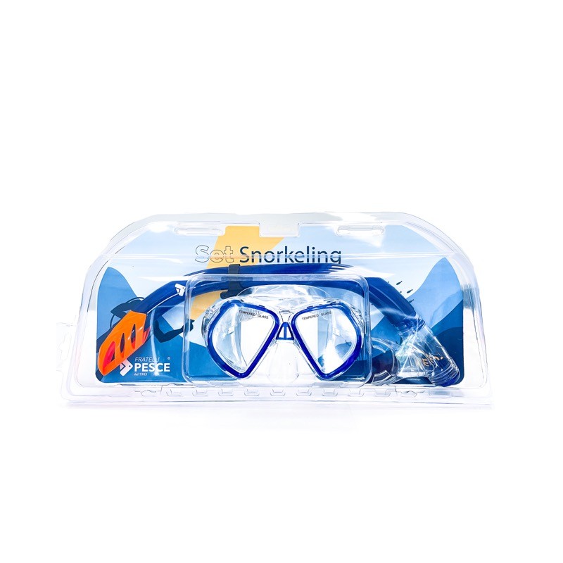 Fratelli Pesce 8530 - Set Maschera e Boccaglio Salina Vetro Temperato 7+