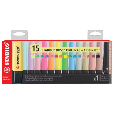 Stabilo 60915 - Desk Set 15 Evidenziatori