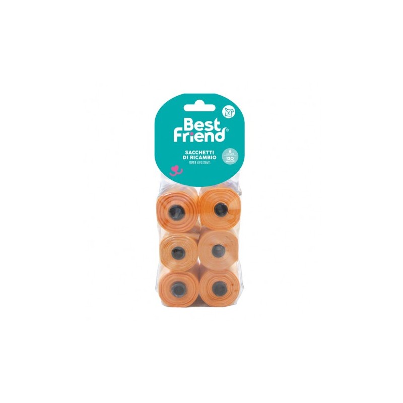 Best Friends 91047.5 - Sacchetti Deiezioni Cani 6 Rotoli da 20 Sacchetti