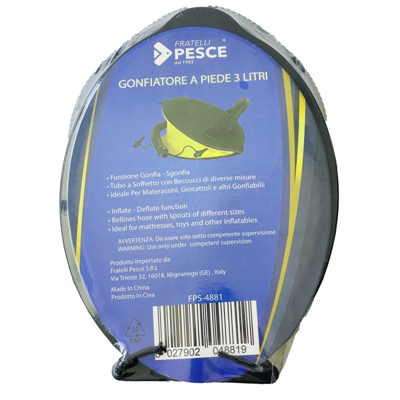 Fratelli Pesce 4881 - Gonfiatore a Pedale 3 Lt.