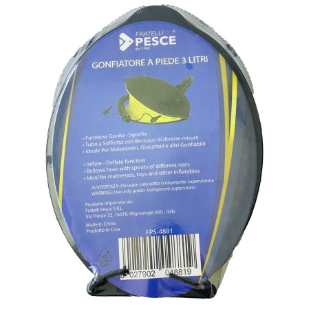 Fratelli Pesce 4881 - Gonfiatore a Pedale 3 Lt.