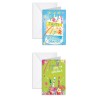 Kartos 7770 - Biglietti Buon Compleanno Generico Glitter Conf.12 pz