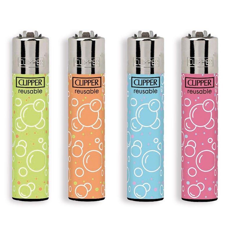 Clipper 1786 - Accendini Clipper Large Fancy Bubbles Conf.48 pz