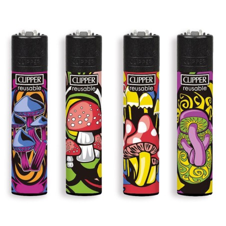 Clipper 1782 - Accendini Clipper Large Mushrooms Conf.48 pz