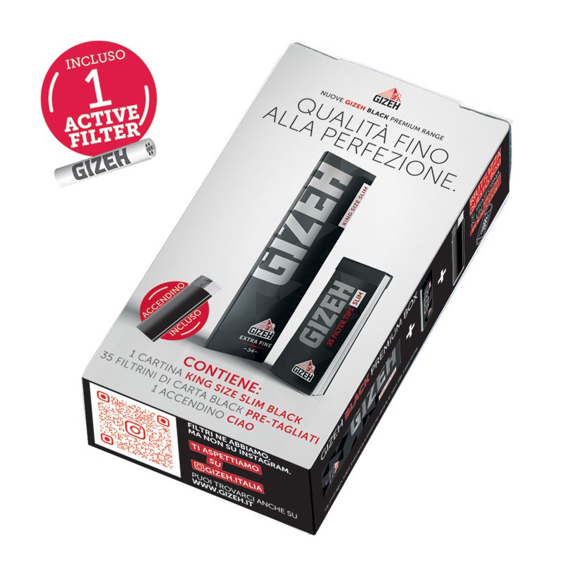 Gizeh 7460 - Kit Black Premium Box per Distributore Conf.75 pz