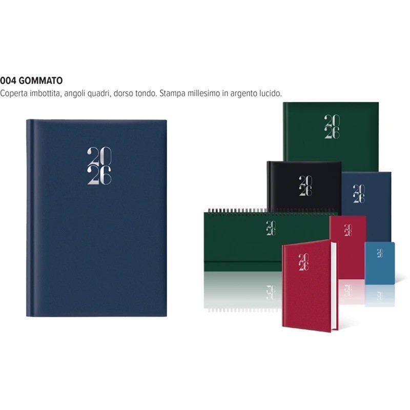 Notabene 8769 - Agenda 2026 Settimanale Gommata 17x24 cm Rossa
