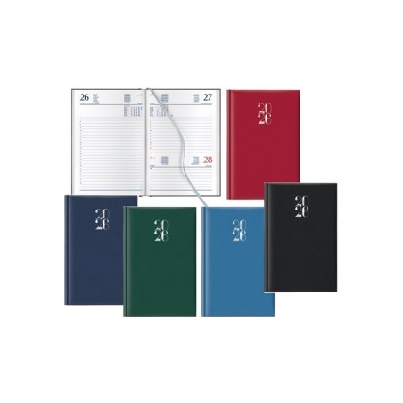 Notabene 8805 - Agenda 2026 Giornaliera Gommata 11x16,5 cm Rossa