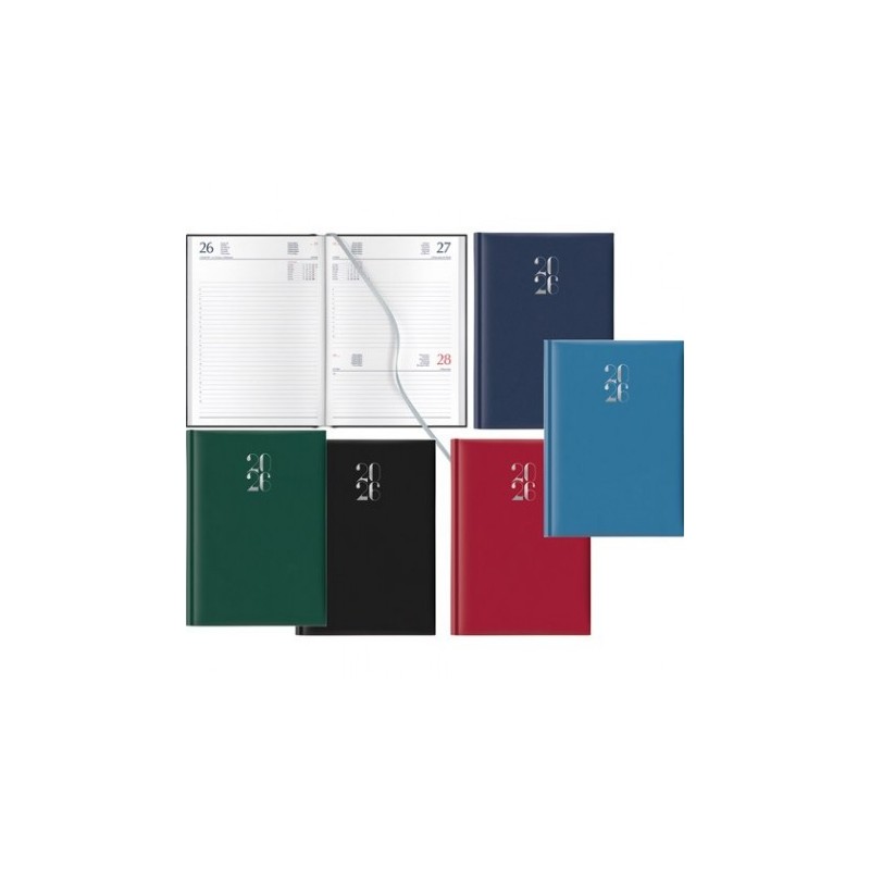 Notabene 8828 - Agenda 2026 Giornaliera Gommata 14x21 cm Rossa