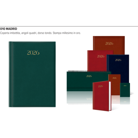 Notabene 8837 - Agenda 2026 Giornaliera Gommata 14x21 cm Rossa