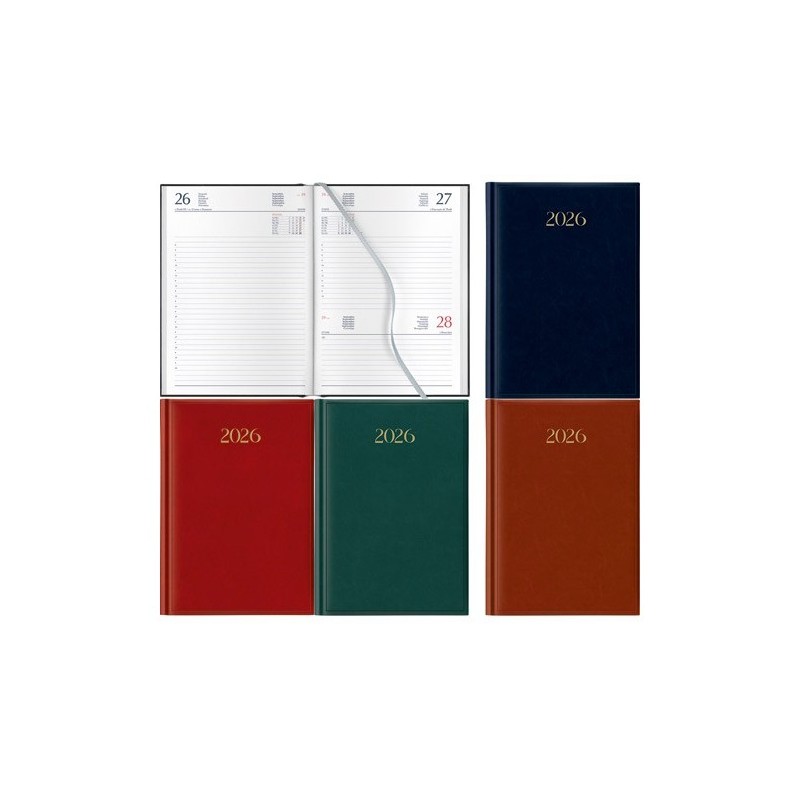 Notabene 8838 - Agenda 2026 Giornaliera Gommata 14x21 cm Verde