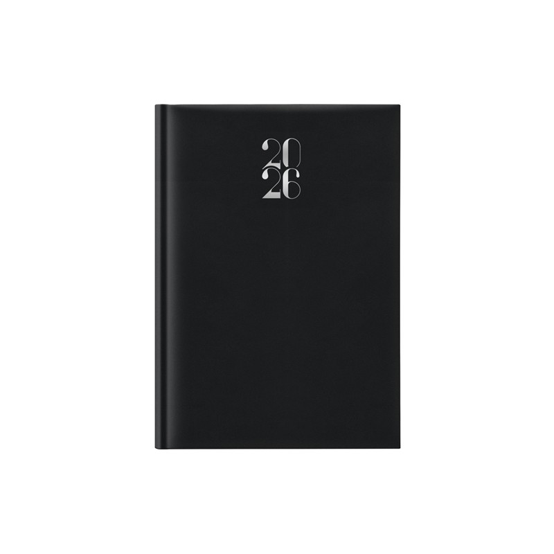 Notabene 8889 - Agenda 2026 Giornaliera Gommata 21x29 cm Nera