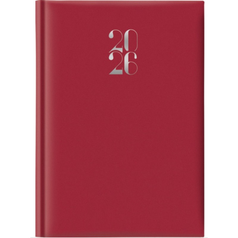 Notabene 8890 - Agenda 2026 Giornaliera Gommata 21x29 cm Rossa