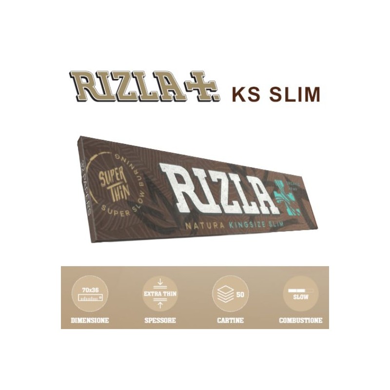 Rizla 3671 - Cartine Rizla Natura Lunghe Conf.50 pz