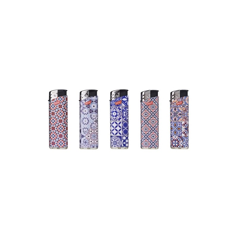 Prof 40804640 - Accendini Elettronici Ricaricabili Mosaico Conf.50 pz