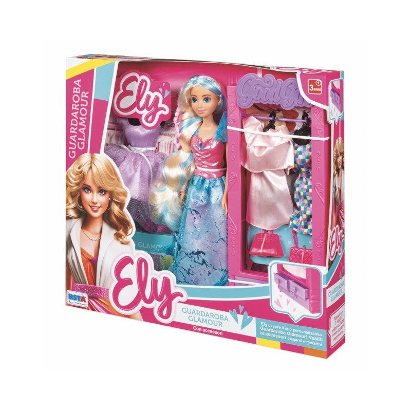 Rstoys 12196 - Ely 30cm con Guardaroba Glamour e Accessori