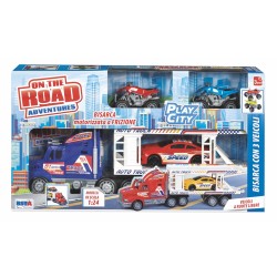 Rstoys 12128 - Bisarca a Frizione con 3 Veicoli Scala 1:24