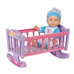 Rstoys 12177 - Bambolotto Bebè Bellissimo 30cm con Culla