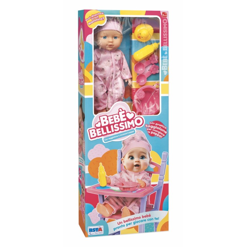 Rstoys 12178 - Bambolotto Bebè Bellissimo 30cm con Seggiolone