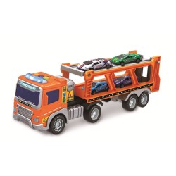 Rstoys 11955 - Camion Bisarca Frizione Luci e Suoni con 4 Auto Die-cast