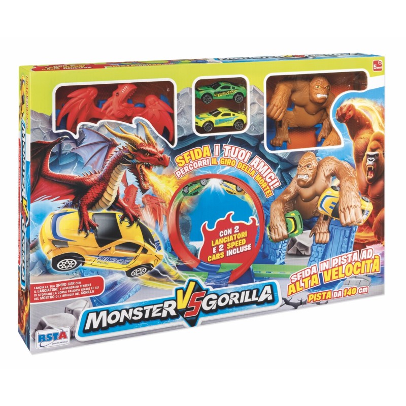 Rstoys 12127 - Pista Velocita' Monster vs Gorilla 140 cm