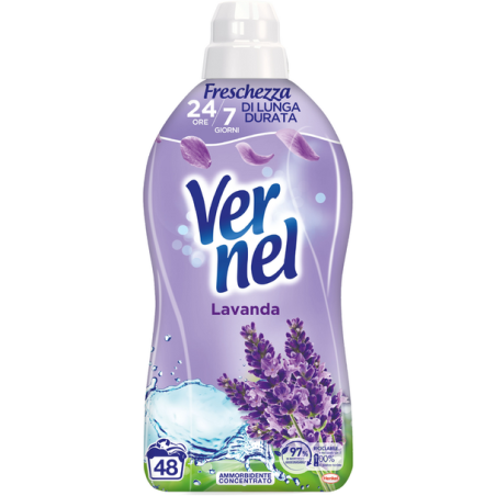 Vernel 318386 - Ammorbidente Concentrato alla Lavanda 48 Lavaggi 1200 ml