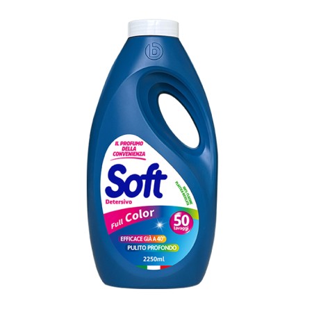 Soft 364710 - Detersivo a Mano e in Lavatrice Full Color 50 Lavaggi 2250 ml