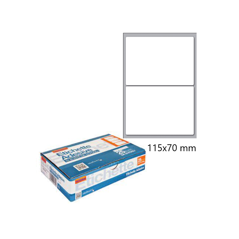Ans 110 - Busta Etichette Adesive 115x70 Conf.10 Fogli