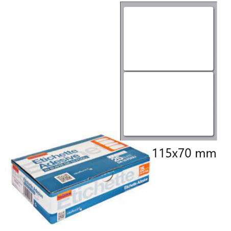 Ans 110 - Busta Etichette Adesive 115x70 Conf.10 Fogli
