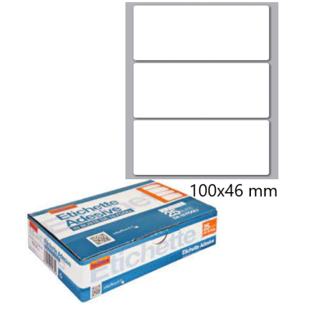 Ans 108 - Busta Etichette Adesive 100x46 Conf.10 Fogli