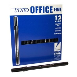 Fila 730503 - Tratto Office Fine Nero Conf.12 pz