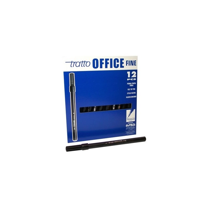 Fila 730503 - Tratto Office Fine Nero Conf.12 pz