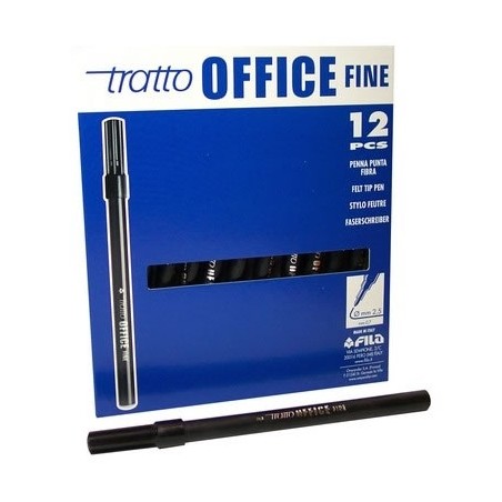 Fila 730503 - Tratto Office Fine Nero Conf.12 pz