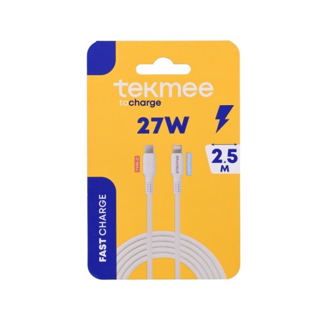 Tekmee 40430356 - Cavo Ricarica Type-c/Lighting 2,5Mt 27w
