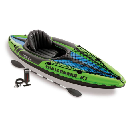 Intex 68305 - Canoa Challenger K1 274 x 76 x 33 cm con Pompa e Pagaia