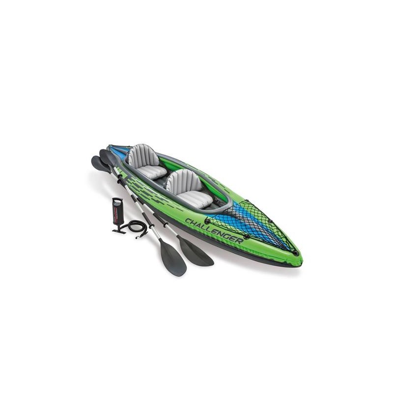 Intex 68306  Canoa Challenger K2 351 x 76 x 38 cm con Pompa e 2 Pagaia