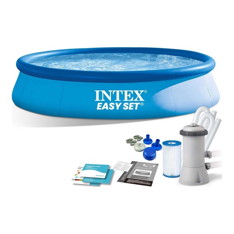 Intex 28142 - Piscina Easy Set 396 x 84 cm con Pompa e Filtro