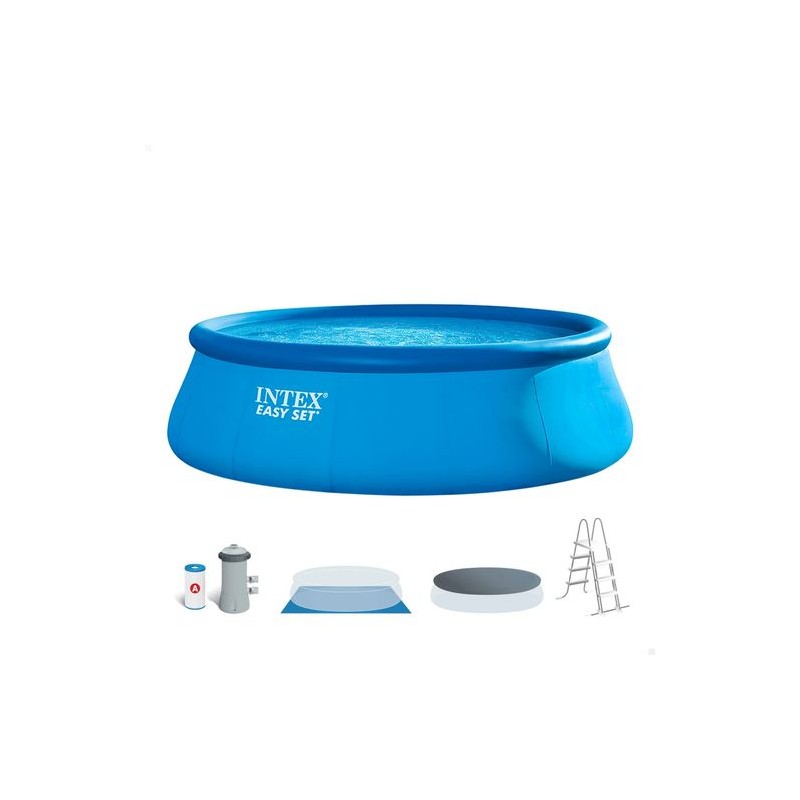 Intex 26168 - Piscina Easy Set 457 x 122 cm con Pompa, Filtro e Scaletta