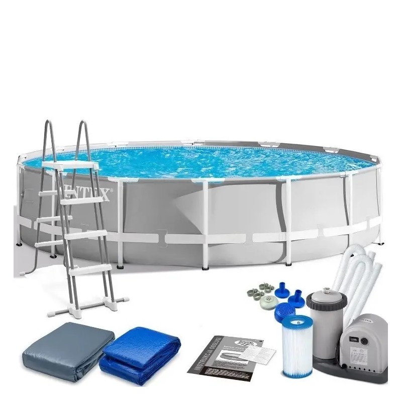 Intex 26732 - Piscina Prism Frame 549 x 122 cm con Pompa, Filtro e Scaletta