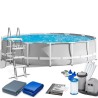 Intex 26732 - Piscina Prism Frame 549 x 122 cm con Pompa, Filtro e Scaletta
