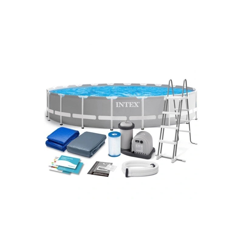 Intex 26756 - Piscina Prism Frame 610 x 132 cm con Pompa, Filtro e Scaletta