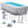 Intex 26790 - Piscina Prism Frame 400 x 200 x 122 cm con Filtro, Pompa e Scaletta