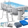 Intex 26792 - Piscina Prism Frame 488 x 244 x 107 cm con Filtro, Pompa e Scaletta