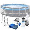 Intex 26730 - Piscina Prism Frame Clearview 488 x 122 cm con Pompa, Filtro e Scaletta