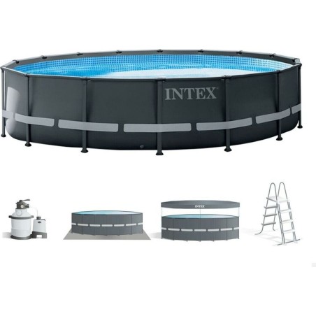 Intex 26326 - Piscina Ultra XTR Frame 488 x 122 cm con Pompa, Filtro e Scaletta