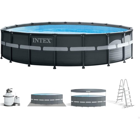Intex 26330 - Piscina Ultra XTR Frame 549 x 132 cm con Pompa, Filtro e Scaletta